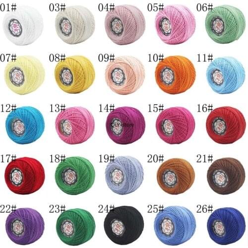 45g 100% Cotton 8# Knitted Cake Child Handcrafts Yarn Sock Soft Sweater Knitting Colorful Wool Chunky Sweater Crochet Knitted