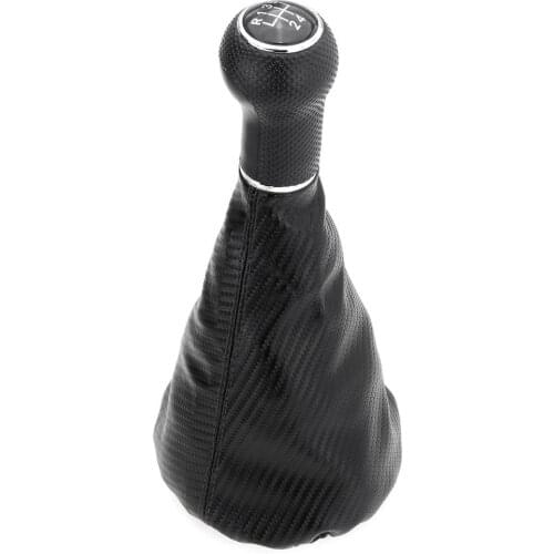 5 Speed Carbon Fiber Gear Shift Knob Gaiter Boot Cover For Volkswagen Golf MK3 T4