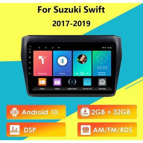 9 inch 2 din Android 10 RDS DSP Car Multimedia player for Suzuki Swift 2017 2018 2019 Car Radio GPS Navigation BT WIFI