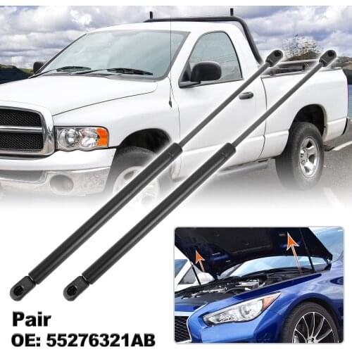 2pcs Front Engine Cover Hood Shock Lift Struts Bar Support Arm Gas Spring For Dodge Ram 1500 2500 3500 4500 5500 02-10