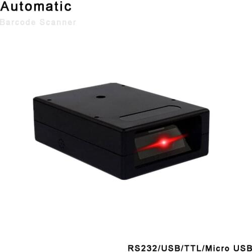 USB RS232 Automatic Barcode Scanner Micro USB TTL Barcode Scanner 1D 2D QR Screen Code Reader Support Windows Mac DOS/VSE Linux