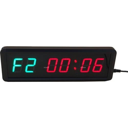 BTBSIGN 1.5inch 6Digits Green Crossfit Timer With Wireless Remote Home Garage Tabata MMA GYM Timer Exercise Rest Time Fitness