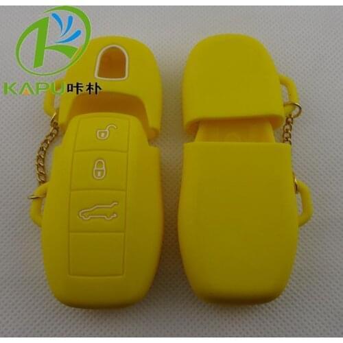 Car Key Fob Holder Cover Case For Porsche Cayenne 911 996 Panamera Macan silicone Car Protection Shell Auto Accessories Styling