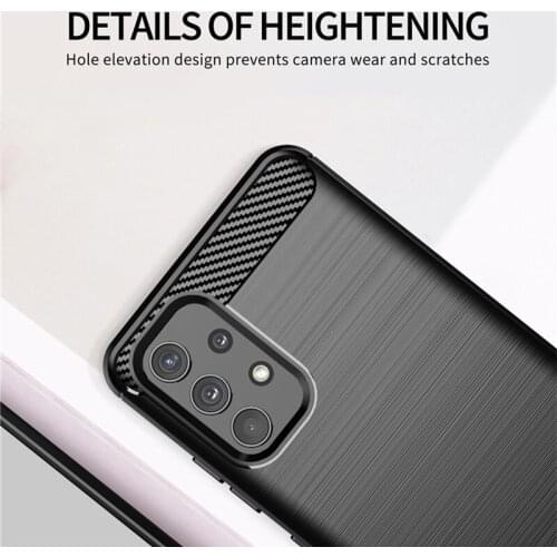 For Samsung Galaxy A32 Case For Samsung A32 Fundas Soft Bumper Shockproof TPU Carbon Fiber Cover For Samsung A32 Capas 6.4 inch