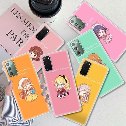 Korean Animation Princess Case for Samsung Galaxy S10 S21 S20 FE S9 S8 Plus Frosted Phone Coque Note 20 Ultra 9 10 Lite Soft Bag