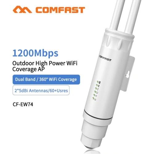 Comfast High Power AC1200 Outdoor Wireless wifi Repeater AP/WIFI Router 1200Mbps Dual Dand 2.4G+5Ghz Long Range Extender PoE