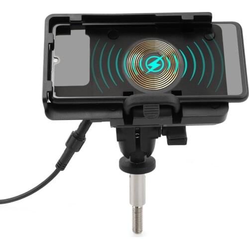 For BMW K1600GT K1600GTL R1200RT R1200RT LC R1250RT Motorcycle GPS mobile phone holder 2 in 1 wireless/USB fast charger holder