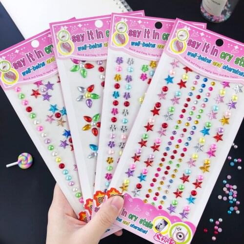 Kindergarten cartoon diy mobile phone diamond stickers school childrens day atmosphere acrylic three-dimensional stickers
