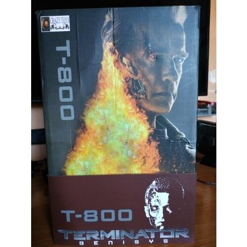 30CM Crazy Toy Terminator 2 figure Judgment Day T-800 Arnold Schwarzenegger PVC Action Figure Model Toy Christmas Gift