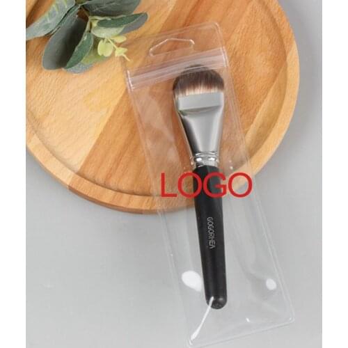 50Pcs Custom Logo PVC Cosmetic Tools Brush Storage Bag Transparent Scissors bag eyebrow clip bag Package bags