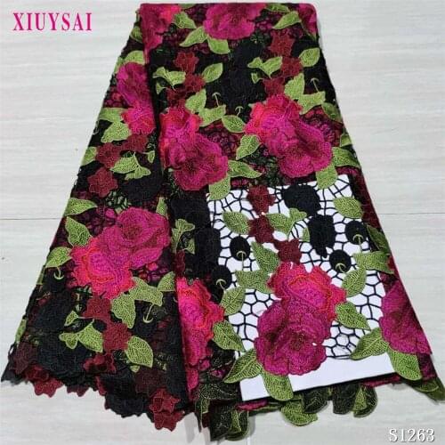 2020 Latest French Nigerian Laces Fabric High Quality African Guipure Cord Laces Fabric African French Lace Fabric P1264