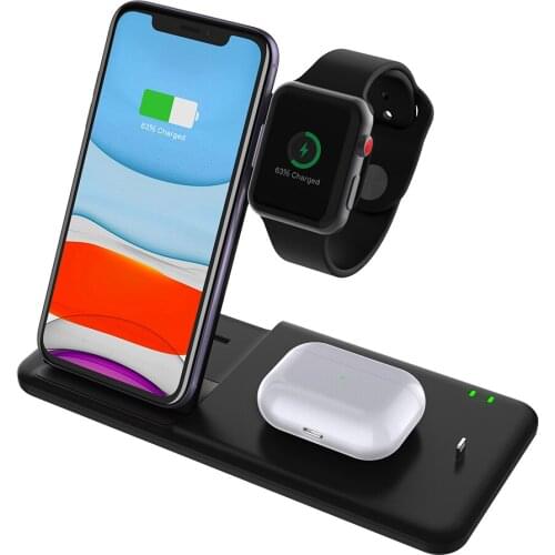 Labobbon 4 in 1 Wireless Charger 15W Fast Charging For iPhone 12 for iPhone 12 Apple iWatch Airpods Pro Samsung Phone L02