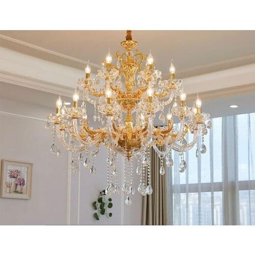 Newly Modern Golden Crystal Chandelier Light Living Room European E14 Luxury Lamp Lustres De Cristal Chandeliers 100% Guaranteed