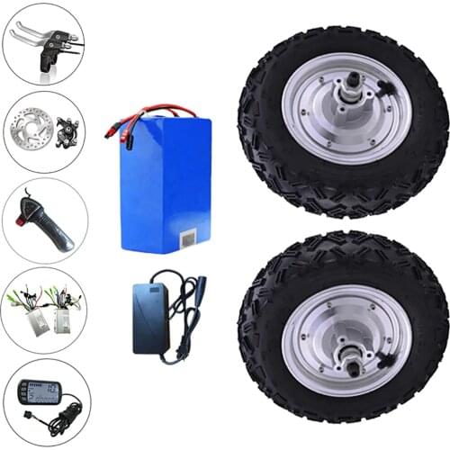 Electric Bicycle Motor Wheel Kit 10 inch 24-48v 350w-800W 12-50km/h bicicleta electrica Wheelchair Ebike Kit With Battery