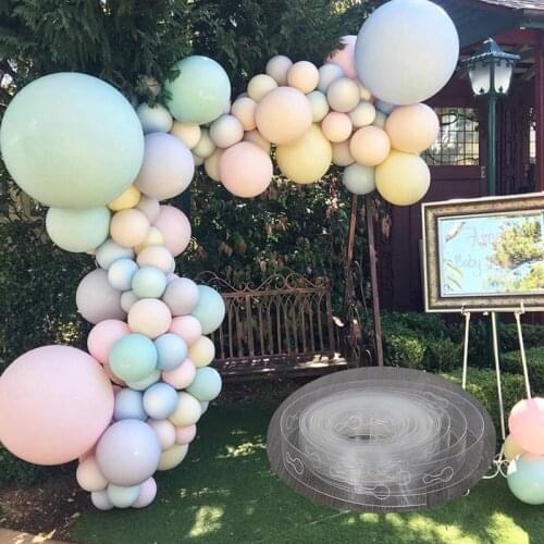 5m Balloon Sealing Balloon Connector Set Plastic Connect Strip Balloon Chain Holder Tape For Wedding Birthday Party Decorating