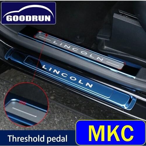 For Lincoln CONTINENTAL Car Door Sill Threshold Panel Sticker Cover Protector Decals Accessories