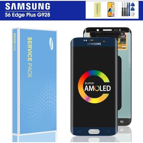 Original 5.7'' Display For Samsung Galaxy S6 Edge Plus G928 G928F SM-G928FD LCD Touch Screen Digitizer With frame Assembly