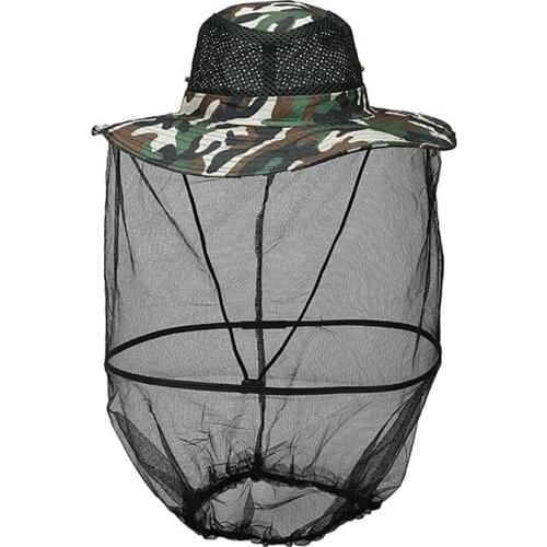 Mosquito Head Net Cap Breathable Sunshade Fishing Bucket Hat Outdoor Protective Sportswear Accessories 2020 New