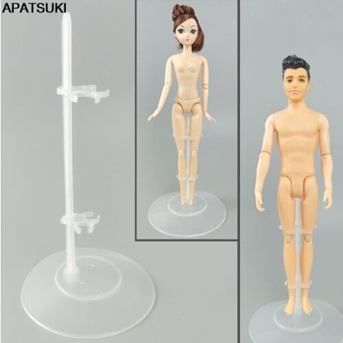 Transparent Clear Dolls Stand Support for Barbie Dolls Adjustable Girls Prop Up Mannequin Model Display Holder For Ken Boy Doll