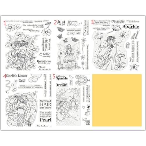 Fairy Transparent clear Stamp Seal for DIY scrapbooking photo album Decorative clear stamps A906