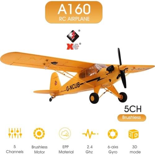 A160 RC Plane 5 Channel Brushless Remote Control Airplane for Adults Stunt Flying 3D 6G Mode Upside Down RC Aircraft Gift Toys