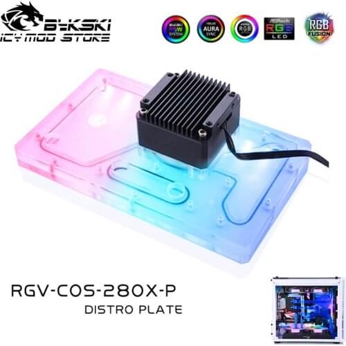 Bykski Waterway Board Reservoir Liquidcooling System Water Tank Acrylic Tranperant for Crystal 280X RGV-COS-280X-P