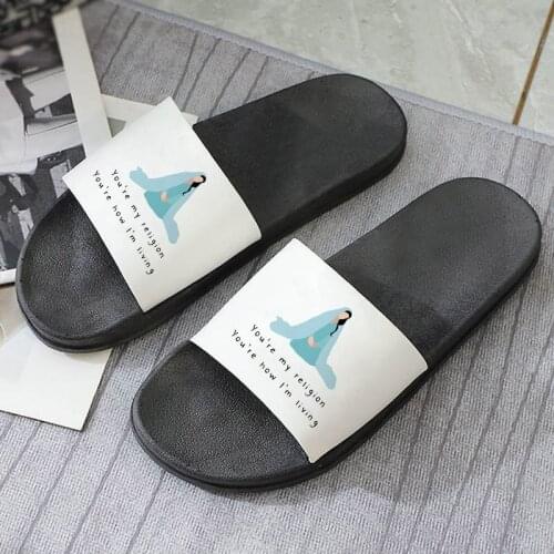 2021 New Summer Women Slides Flip Flop Women Non-slip Slippers Harajuku Print Slippers Ladies Zapatillas Mujer