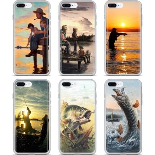 Hunting Fishing art fish Silicone Phone Case Cover For Sony Xperia XA1 XA2 ULTRA 10 X L2 For Oppo realme c3 6 6S 6i 7 7i Pro c11