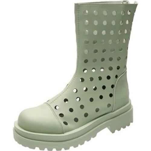 Female summer thin breathable mesh hollow female cool boots, summer boots spring version ankle boots