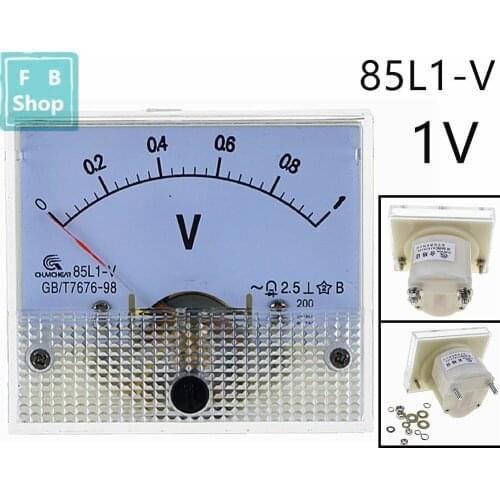 1PCS 85L1-V 1V AC Analog Voltmeter Panel Voltage Meter 64*56mm