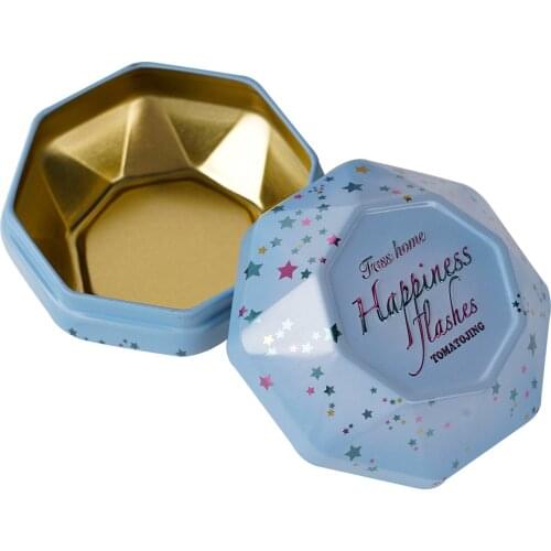 1Pcs Diamond Storage Jar Small Jewelry Box Leakproof Sealed Tin Can with Lid Printed Storage Pot Party Candy Case Food Container