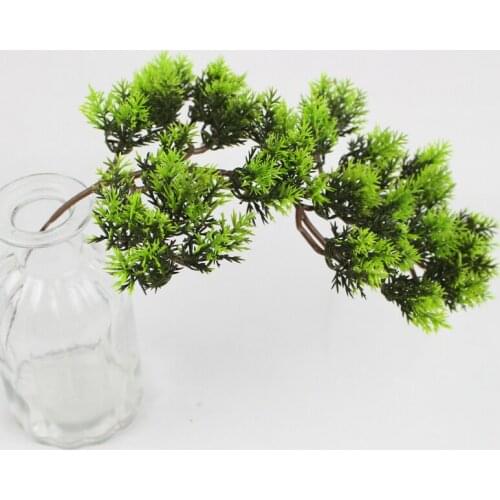 1PC Thuja Pine Tree Branches Plastic Pinaster Cypress Grass Wedding Needle Leaves Wreath Home Office Decor