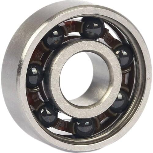 10PC 608 2RS Chrome Steel Ring With Black Si3N4 Ceramic Balls Longboard Inline Skate Skateboard Bearings