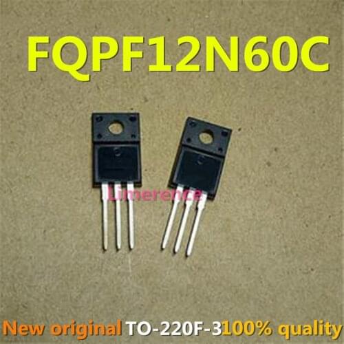 10PCS FQPF12N60C TO220F FQPF12N60 12N60 12N60C TO-220F TO220 new and original IC Chipset