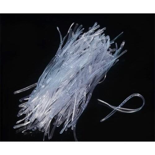 1000pcs Clothing Elastic Tag Hanging Rope Silicone Clothing Label Tag Suspension Cord Plastic Name Logomark Label Sling