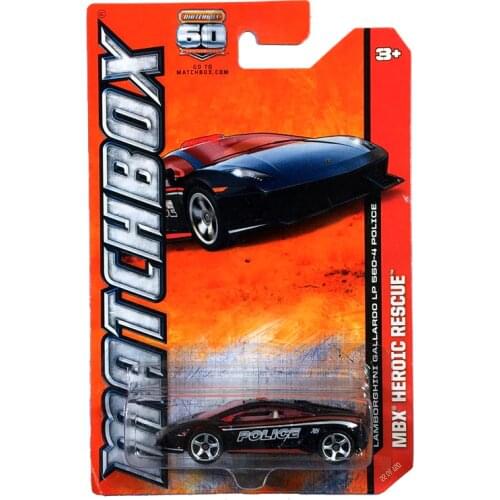 2013 Matchbox Cars 1:64 LAMBORGHINI GALLARDO LP 560-4 POLICE Metal Diecast Alloy Model Car Toy Vehicles