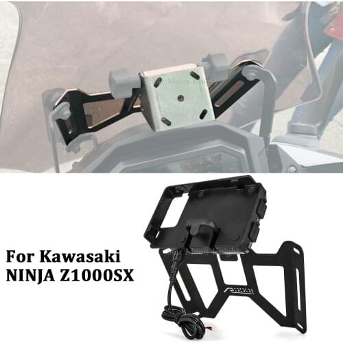 2017 - 2020 Motorcycle front windshield GPS Phone Stand navigation bracket Supporter Holder for Kawasaki Ninja Z1000SX Z 1000 SX