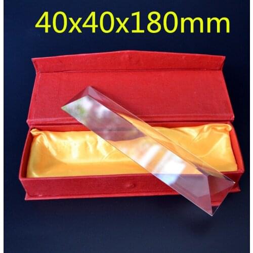 40x40x180mm 40*40*180mm equilateral triangle K9 Prism Lens for teaching light Specturm refracted light rainbow
