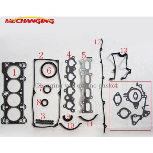 Engine Parts B6 Automotive Spare Parts Full Set For KIA SEPHIA 16V Engine Seal Gasket 8ABY-10-271A 50138100