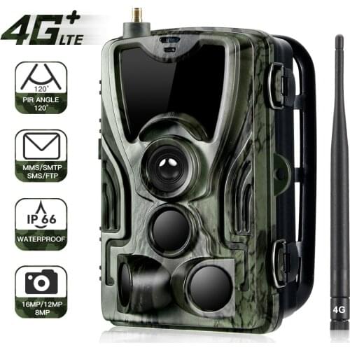 HC-801LTE 4G Hunting Trail Camera 16MP 32GB Wildlife Trail Camera Photo Traps 0.3s Hunting Camera With 5000Mah Lithium Battery