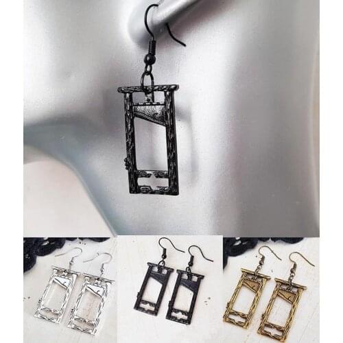 Gothic Guillotine Pendant Earrings Witch Retro Black Creative Earrings Medieval Jewelry Ladies Party Gifts Punk Jewelry