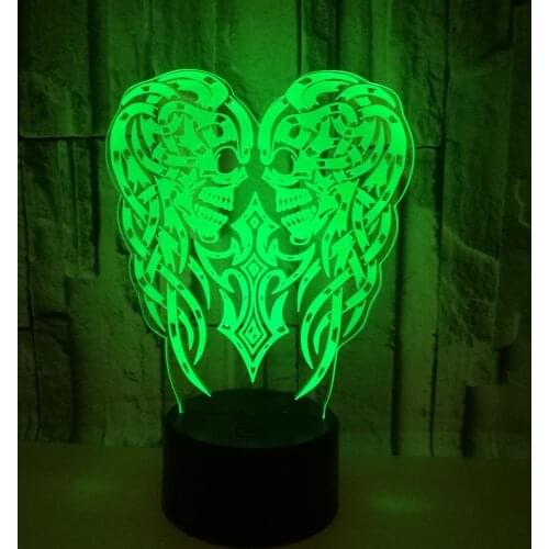 Halloween Creative Pumpkin 3d Lamp Led Seven-color Gradual Change Usb Table Lamp Novelty Illusion 3d Night Desk Lamp