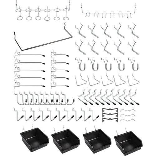 131 Piece Pegboard Hooks with Pegboard Bins,Peg Locks,for Organizing Various Tools for Kitchen Craft Room Accessories