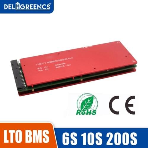 LTO 6S BMS 10S 15S 20S 24S 25S 30S 200A bms with Balance for LTO 2.4V battery pack 18650 lithium titanate battery