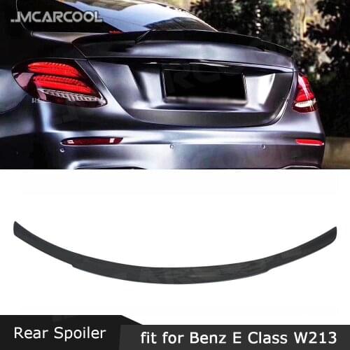 Carbon Fiber/FRP Unpainted Black Trunk Boot Spoiler Wing for Mercedes Benz E Class W213 E200 E300 E400 E550 Sedan 17-19 B style