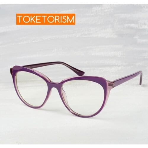 Toketorism Vintage Women Anti Blue Glasses Computer Eyeglasses Female Optical Frame 8302