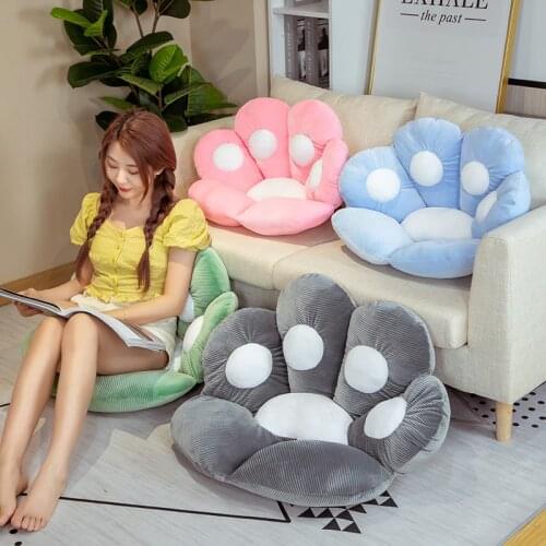 Kawaii Cat Paw Pillow Stuffed Animal Seat Cushion Plush Sofa Indoor Floor Home Chair Decor Nice Birthday Gift for Girls Children