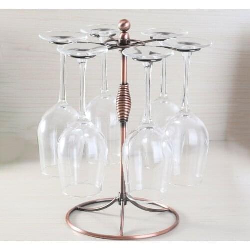 Nordic Style Hanging Wine Glass Rack Upside Down Goblet Rack Cup Holder Wrought Iron Metal WineGlass Holders Stand