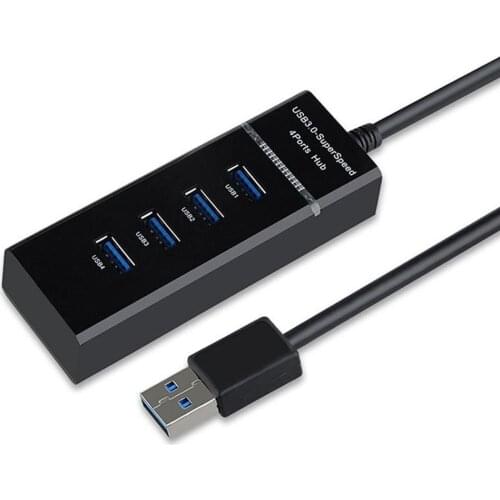 Portable USB 3.0 Super Speed 4 Ports Hub Data Sync Adapter for Computer Laptop