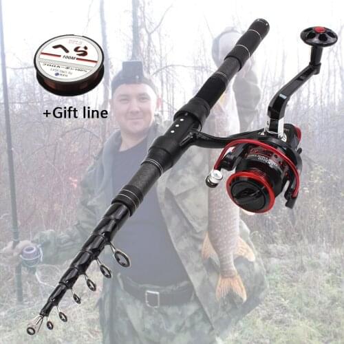 Bait Fishing Rod Reel Combos, Carbon Fiber Foldable Fishing Rod Reel Combination, Trout Rod Carp Rod Set Bass Fishing1.8m-3.0m